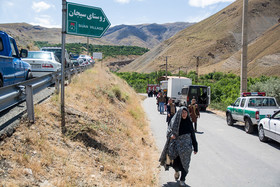 سیل روستای سیجان (آدران) جاده چالوس